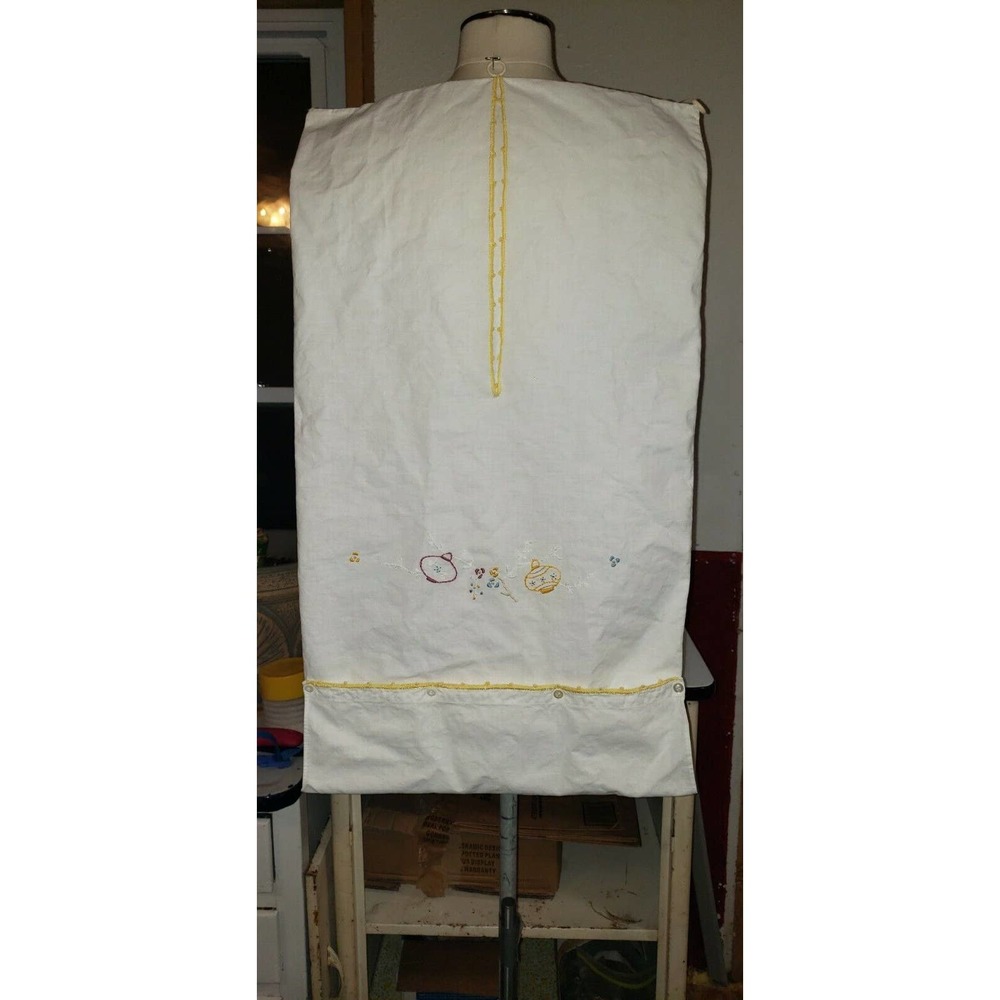 Vintage Hand Embroidered Baby Infant Hanging Laundry Bag